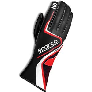 guantes sparco record black red